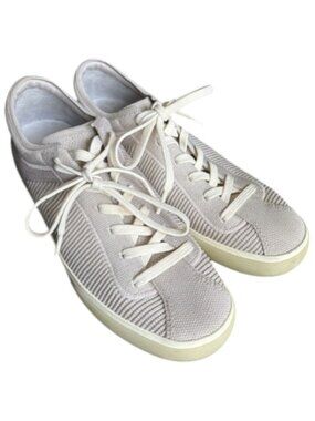 Rothy's "The Lace Up" Sneaker - Dove Gray/Cream - 10